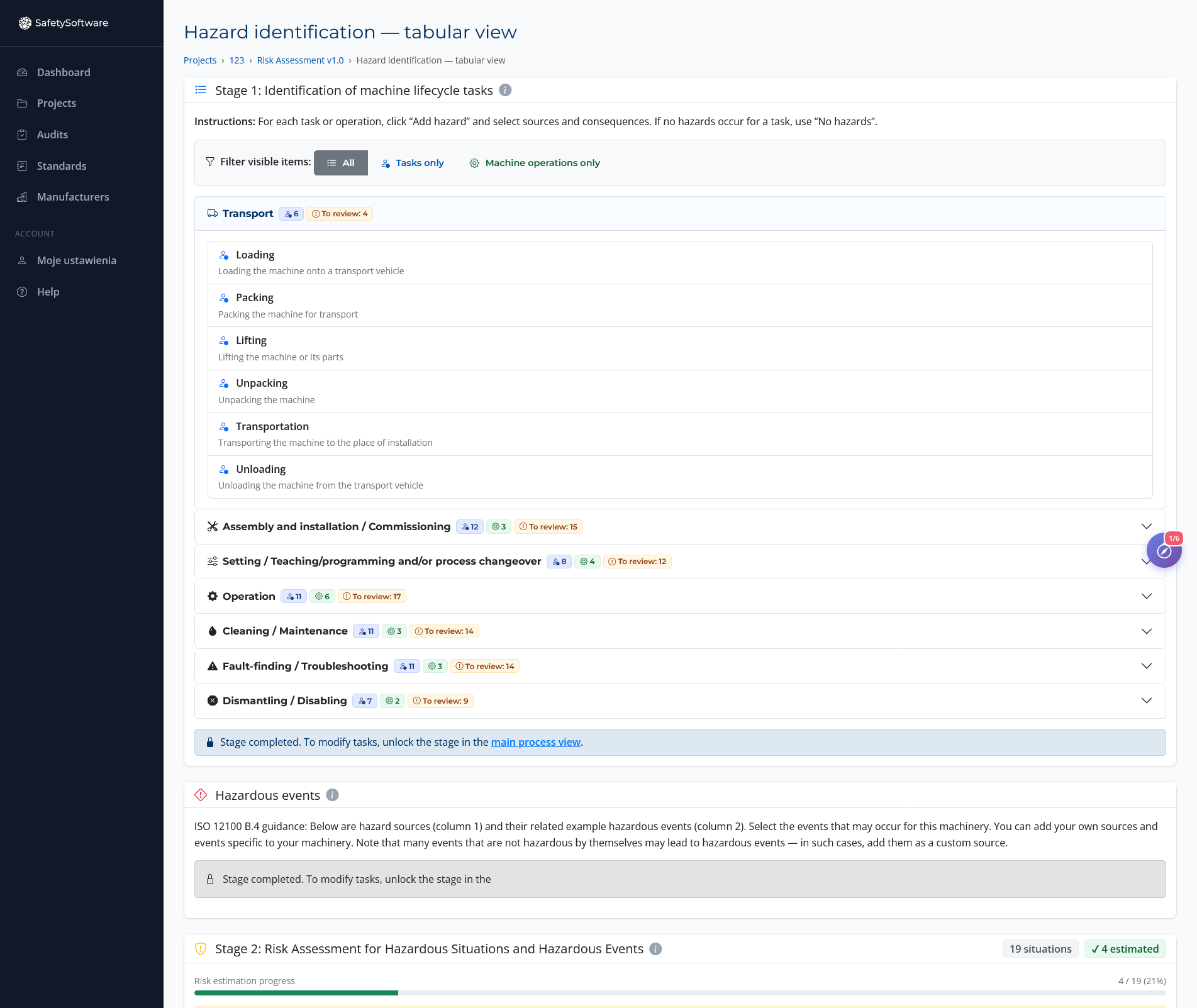 Interfejs Oceny Ryzyka